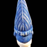 Keramik Wichtel Nr. 1 Dina sitzende mit Herz Blau Bild 3