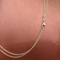 Doppelte Silberkette mit versilberten, emaillierten Blüten - ein Elfen- oder Feenkette! Bild 4