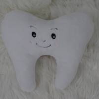 Zahnfee-Kissen kuschelig weich, einer kleinen Tasche auf der Rückseite, individuell und personalisiert Bild 2