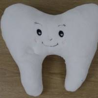 Zahnfee-Kissen kuschelig weich, einer kleinen Tasche auf der Rückseite, individuell und personalisiert Bild 6