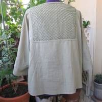 Damen Bluse/Tunika für die Größe 54, Jadegrün, mit Netz und Paietten. Bild 3