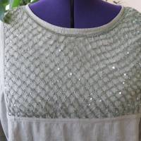 Damen Bluse/Tunika für die Größe 54, Jadegrün, mit Netz und Paietten. Bild 5
