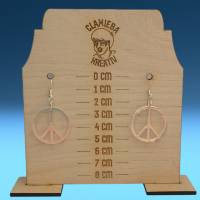 Friedenssymbol- Ohrringe aus transparentem Acryl Bild 1