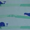 Jersey blau grün mit Wal Walfischen Meer Wellen 50 x 145 cm Nähen ♕ Bild 5