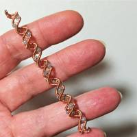 Haarperlen graublau handgewebt kupfer bronze handmade Haarschmuck Wikinger wirework handgemacht Bild 9