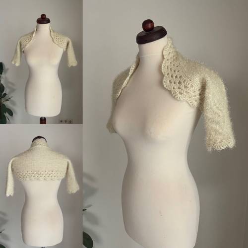 Hochzeit Stola,Stola,Bolero,Jacke,Jacke,Hochzeit,Besondere Anlässe,Blumen Applikation, creme!