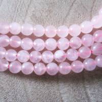 natürliche Rosenquarz Perlen 8 mm ein Strang Bild 1