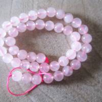 natürliche Rosenquarz Perlen 8 mm ein Strang Bild 4