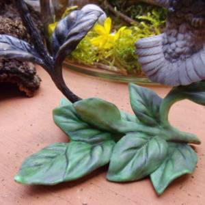 Kolibri Bronze Keramik Vogel Handarbeit Handbemalt Bild 4