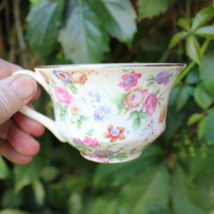 2 angeschlagene Teetassen DORSET mit Blumendekor Keramik  ERPHILA Cheery Chinz Germany 20er 30er Jahre Bild 4