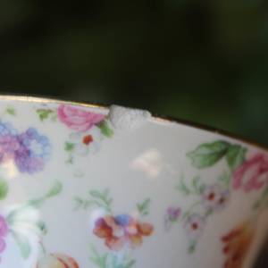 2 angeschlagene Teetassen DORSET mit Blumendekor Keramik  ERPHILA Cheery Chinz Germany 20er 30er Jahre Bild 6
