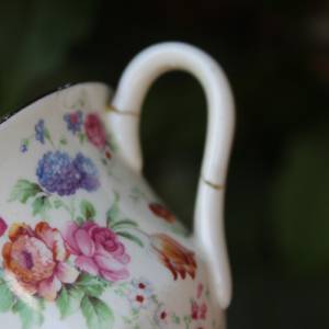 2 angeschlagene Teetassen DORSET mit Blumendekor Keramik  ERPHILA Cheery Chinz Germany 20er 30er Jahre Bild 8