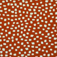 ♕ schwarzer und ziegelroter Bio-Jersey Dots Punkte 50 x 150 cm Stoff nähen elastisch ♕ Bild 5