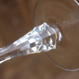 Vase Fußvase Solifleurvase 24% Bleikristall Überfangglas Weinrot 60er 70er Jahre Bild 7