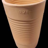 Teelichthalter in Plastikbecher Optik aus Keramik Bild 10