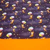 JERSEY"Sternensammler"auf dunkelblau Fuchs, Sterne, Ballon limitierte Auflage Jungs Mädchen Kinderstoffe Meterwa Bild 6