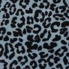 Organic Nicki-Velour mit Leomuster Animal Print blau und terra 50 x 150 cm Nähen ♕ Bild 7