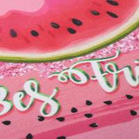 Sommerkleid mit Volant & Rüschenärmeln "Süßes Früchtchen" Wassermelone Panel BIO Gr. 68 - 140 Geschenk Geburtsta Bild 2