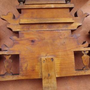 Antik Holzaufsatz Bekrönung Schrankaufsatz Möbelkrone Bild 9