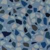 Jersey mit Mosaikmuster Kiesel Terazzo blau und lachs 50 x 150 cm Nähen Stoff ♕ Bild 4