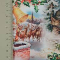 ♕ X-Mas Jersey mit Weihnachtsmann Engel Kamin Digitaldruck 50 x 150 cm ♕ Bild 7