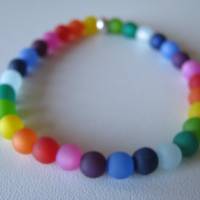 Perlenarmband "Arcobalena" aus Polarisperlen, Regenbogen-Armband Bild 1