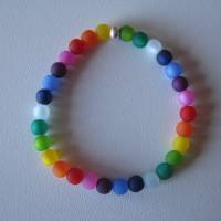 Perlenarmband "Arcobalena" aus Polarisperlen, Regenbogen-Armband Bild 2