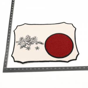 Weihnachtlicher Mugrug Tassenteppich mit Tannenzweigen Schwarze Umrandung Bild 5
