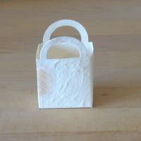 Geschenkverpapckung - kleines cremearbenes Täschchen aus Maulbeerbaumpapier // Tüte // Tasche Bild 1