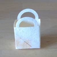 Geschenkverpapckung - kleines cremearbenes Täschchen aus Maulbeerbaumpapier // Tüte // Tasche Bild 2