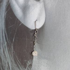 elegante Ohrringe aus Silberdraht, zart, handgeformt, Haken aus 925 Sterlingsilber, filigran, Statement, leicht Bild 3