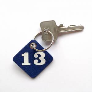 Filz-Schlüsselanhänger mit Zahl Anhänger mit Nummer Bild 6