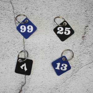 Filz-Schlüsselanhänger mit Zahl Anhänger mit Nummer Bild 8