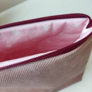 Kulturtasche aus rosa Kunstleder mit STERN Bild 4