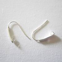 10x Ohrringhaken aus 304 Edelstahl Silber 18,5 mm x 13,5 mm Bild 2
