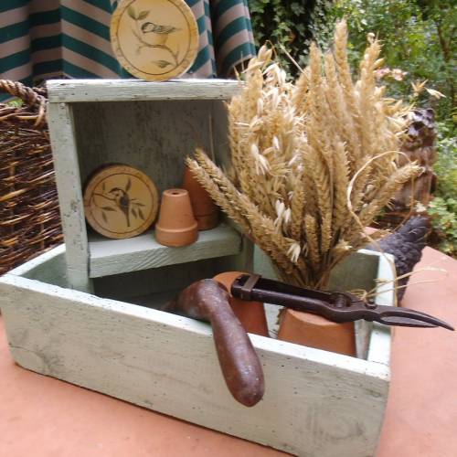 Antike Holzkisten Kiste Holz Schubladen Box Alt Holz Cottage Landhaus Küche Dekoration Brocante Shabby