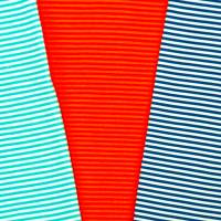 ♕ Jersey mit Ringel Streifen türkis-weiß, jeansblau-weiß, orange 50 x 150 cm  ♕ Bild 1