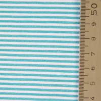♕ Jersey mit Ringel Streifen türkis-weiß, jeansblau-weiß, orange 50 x 150 cm  ♕ Bild 8