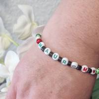 Fan Armband  aus der Perlvogel Kollektion Makramee ist auch als Wunsch Schmuckstück In deiner Farbe  Bestellbar Bild 3