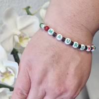 Fan Armband  aus der Perlvogel Kollektion Makramee ist auch als Wunsch Schmuckstück In deiner Farbe  Bestellbar Bild 4