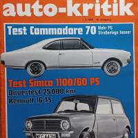 mot Auto-Kritik  Nr. 22     -     1.11.1969 - Test  Commodore 70 - Simca 1100/60 Bild 1