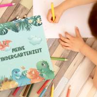Sammelordner Kinder Dino, Erinnerungen Kindergarten Ordner, "Meine Kindergartenzeit" Portfolio Ordner DIN A4 Bild 5