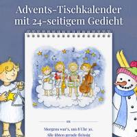 Gedicht-Adventskalender für Kinder von 3 bis 100+ Jahren, Tischkalender A5 hochkant, 24 Seiten, Das Engelchen Orchester Bild 1