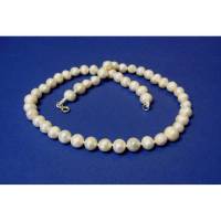 Echte Süßwasserzucht-Perlenkette Perlen Collier, Hochzeitkette Bild 2