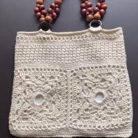 Granny-Square Boho Tasche aus recycelter Baumwolle Bild 1