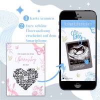 Schwangerschaft verkünden | Its a boy | Personalisierte QrCode Geschenkkarte | Ultraschallbild + Sekundenticker Bild 3