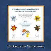 Faltstern-Adventskalender für Kinder von 6 bis 100+ Jahren, eine Faltanleitung, 24 Motive, jeden Tag ein Stern (je 7cm) Bild 9