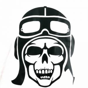Herren T-Shirt Motiv Moped Skull weißes T-Shirt für Männer Bild 3