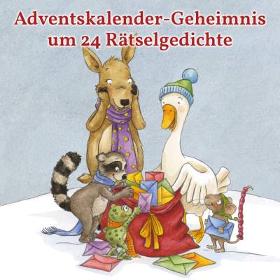 Adventskalender-Rätsel für Kinder ab 6 Jahren um 24 Wichtelwünsche von Waldtieren, mit großem Wald-Panorama (59 x 21 cm)