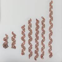 Bartperle grau handgewebt kupfer bronze handmade Haarschmuck Wikinger wirework handgemacht Bild 4